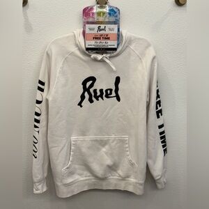 RUEL Too Much Free Time White Hoodie Merch Drop Sweatshirt with Tie Dye Kit